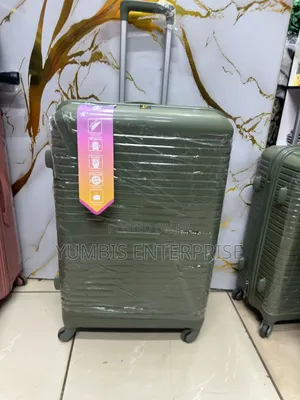 Quality Large Size Rubber Suitcase Height 28"in Jungle Green