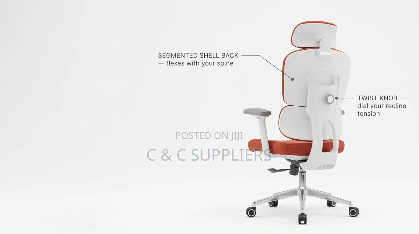 Executive Full Fabric Orange Study Chair
