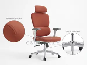 Executive Full Fabric Orange Study Chair