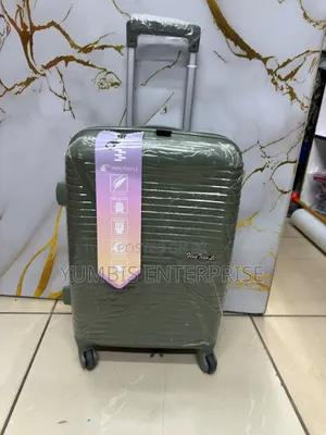 Small Jungle Green Quality Rubber Unbreakable Suitcase Height 20"