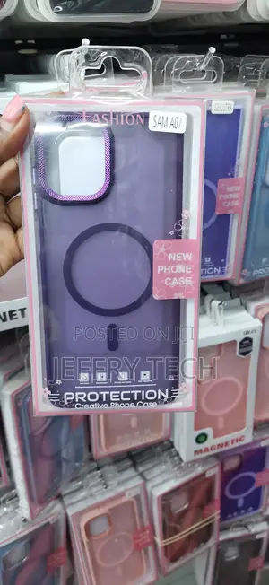 Purple Translucent Matte MagSafe Case Designed for Samsung Galaxy A07