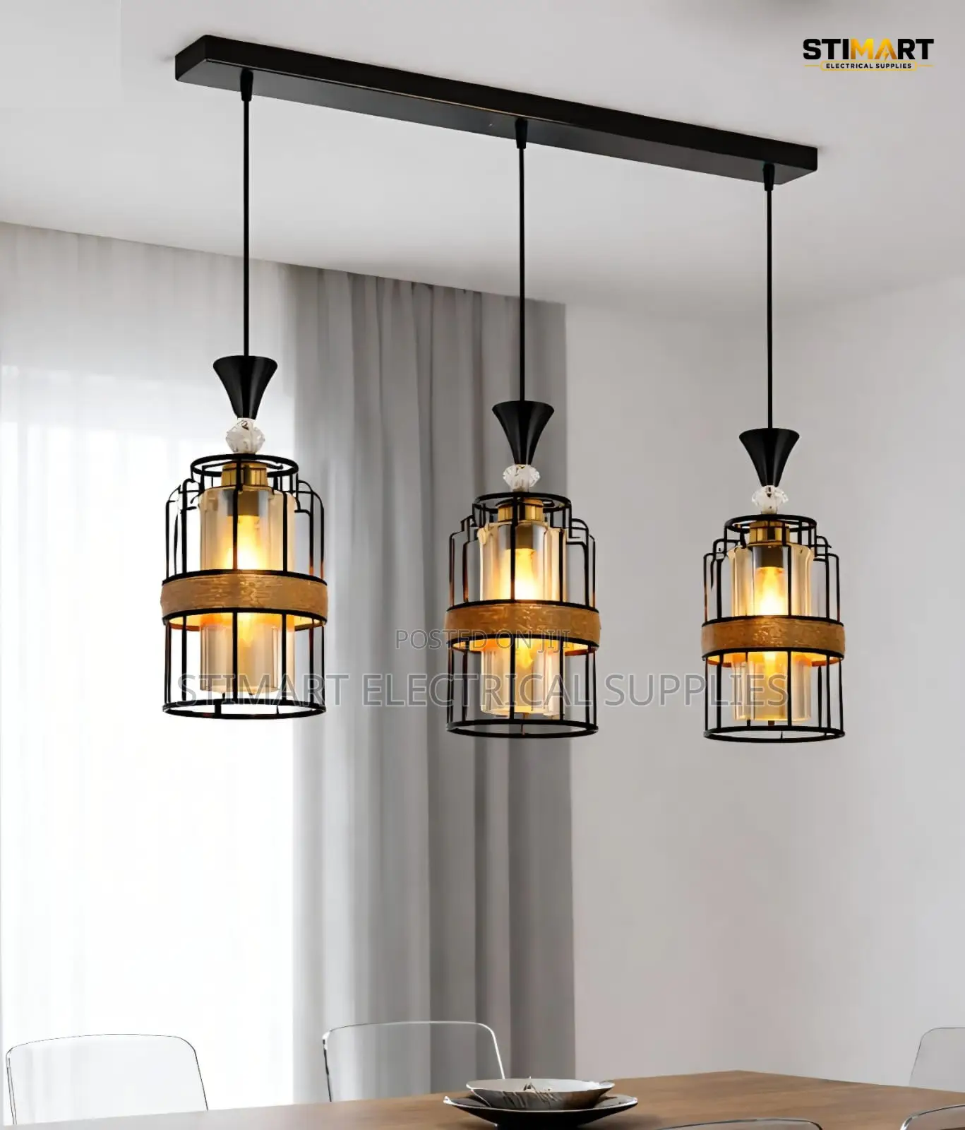 Modern 3-Light Kitchen Island Pendant