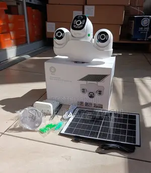 V380 Pro 3-Lens Solar WiFi PTZ Security Camera