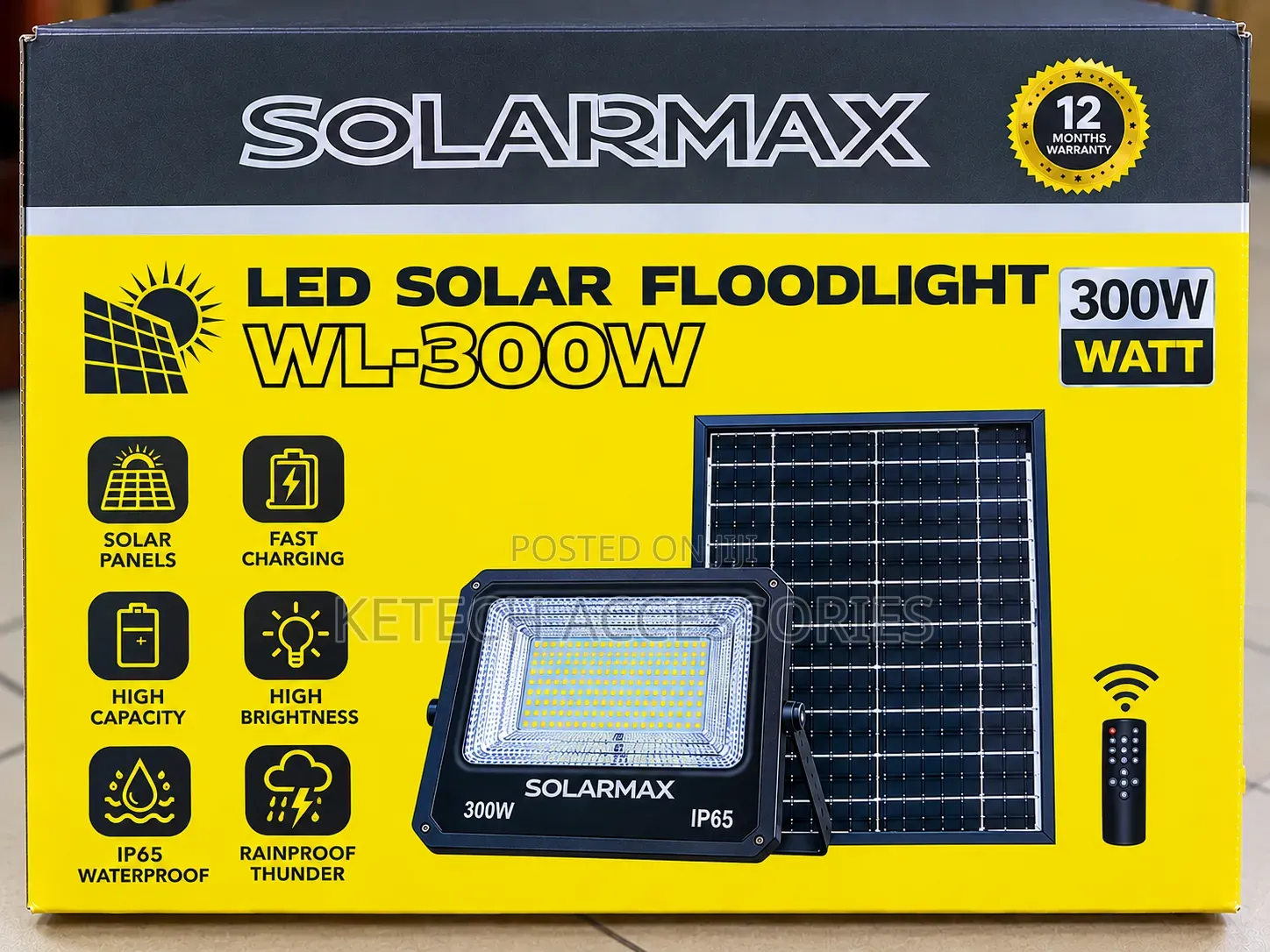 Solar Max 300w Led Solar Flood Light