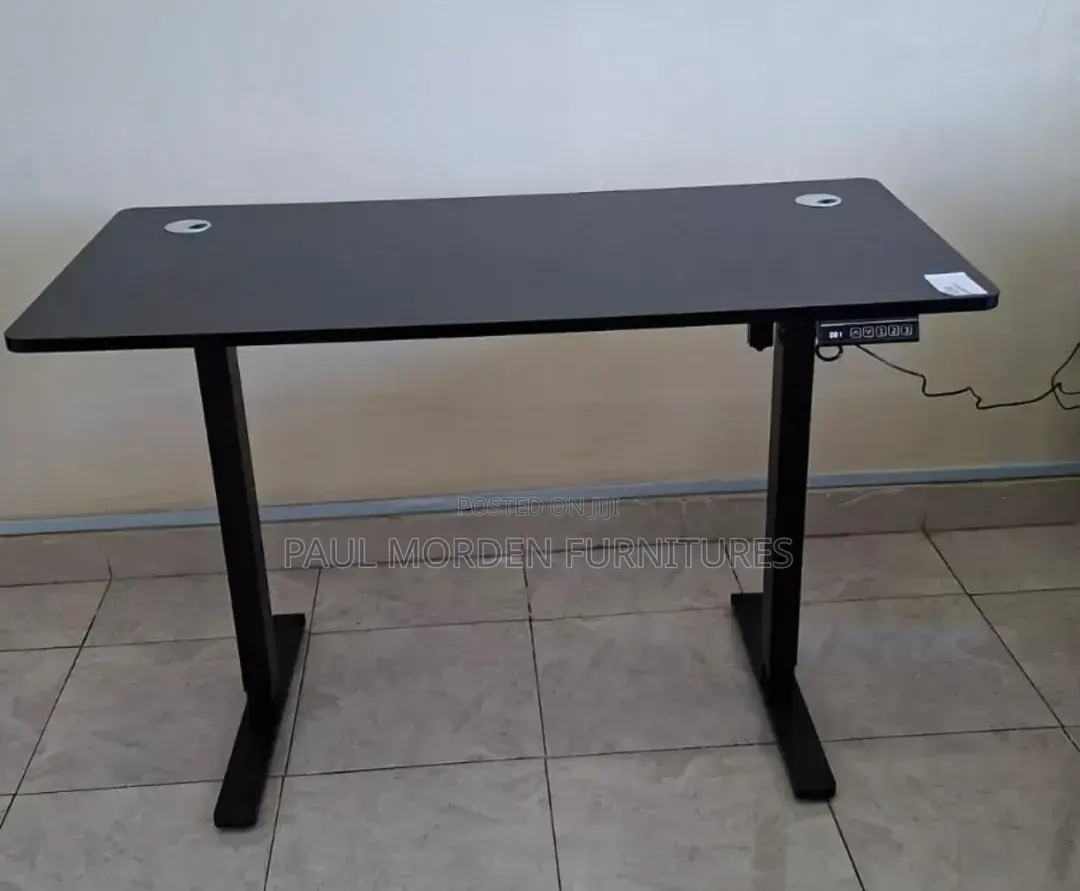 Black Standing Office Electrical Computer Table