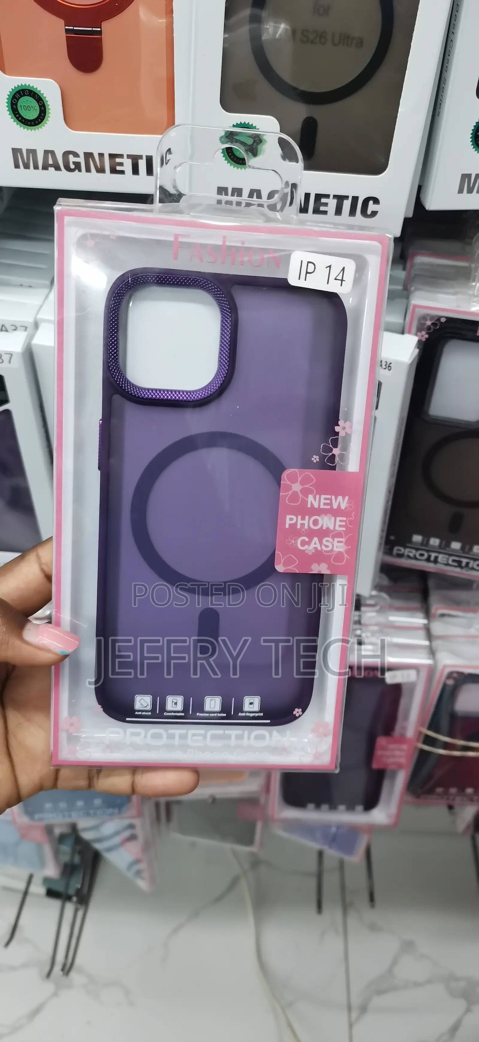 Translucent Purple Magnetic Phone Case Designed for the iPhone 14,