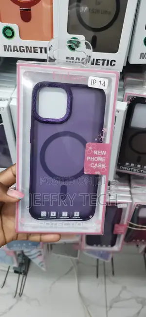 Translucent Purple Magnetic Phone Case Designed for the iPhone 14,