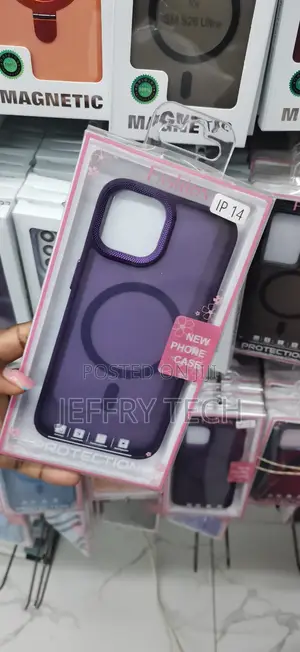 Translucent Purple Magnetic Phone Case Designed for the iPhone 14,