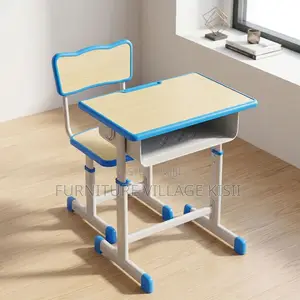 Blue Beige Study Kids Desk