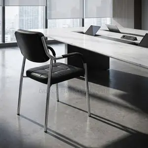 Catalina Leather Stackable Seat With Armrest