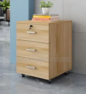 3 Drawer Wooden Storage Pedestal With Rollers