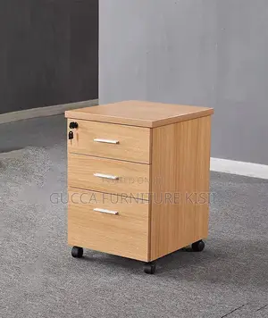3 Drawer Wooden Storage Pedestal With Rollers