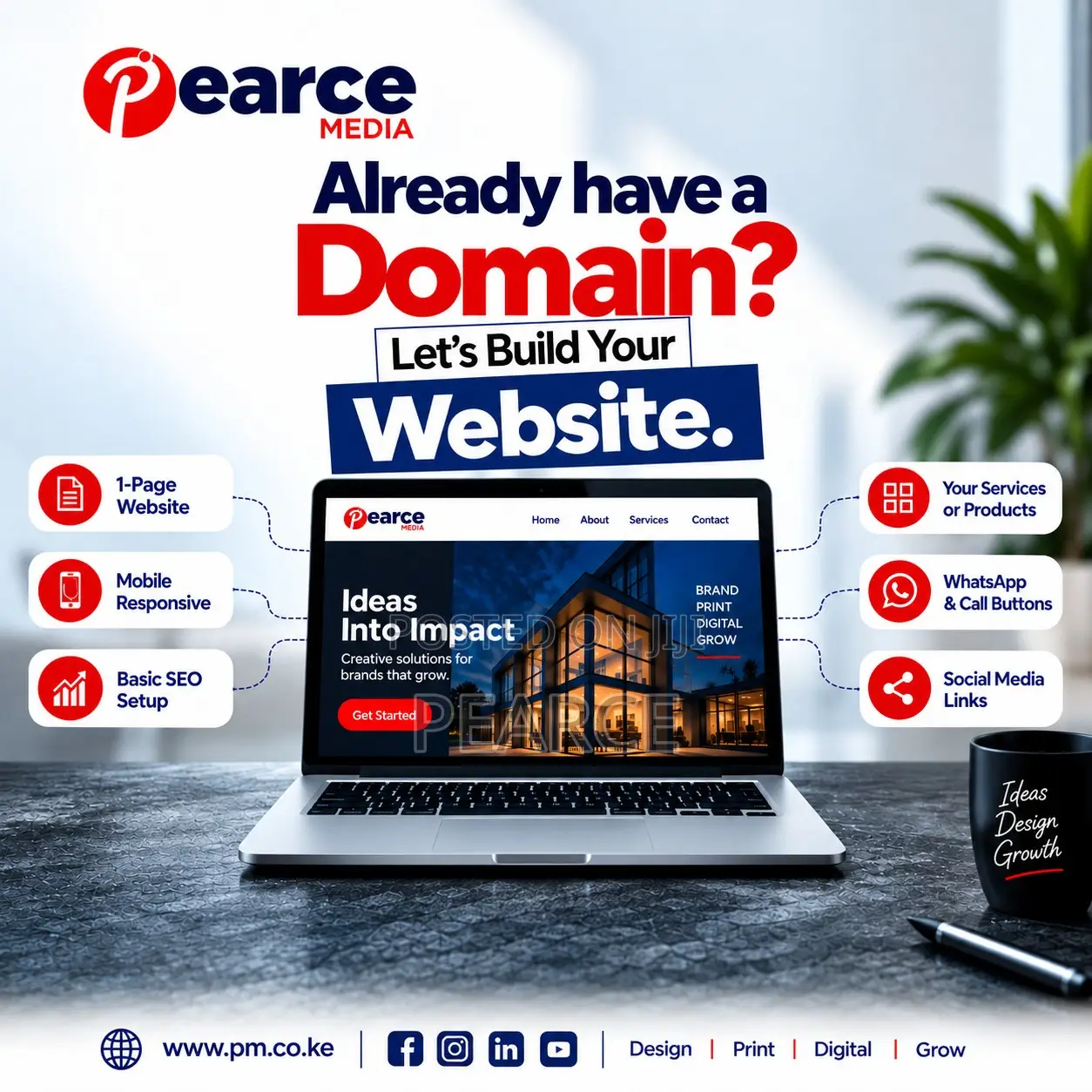 Professional One-Page Website Design – KES 3,999