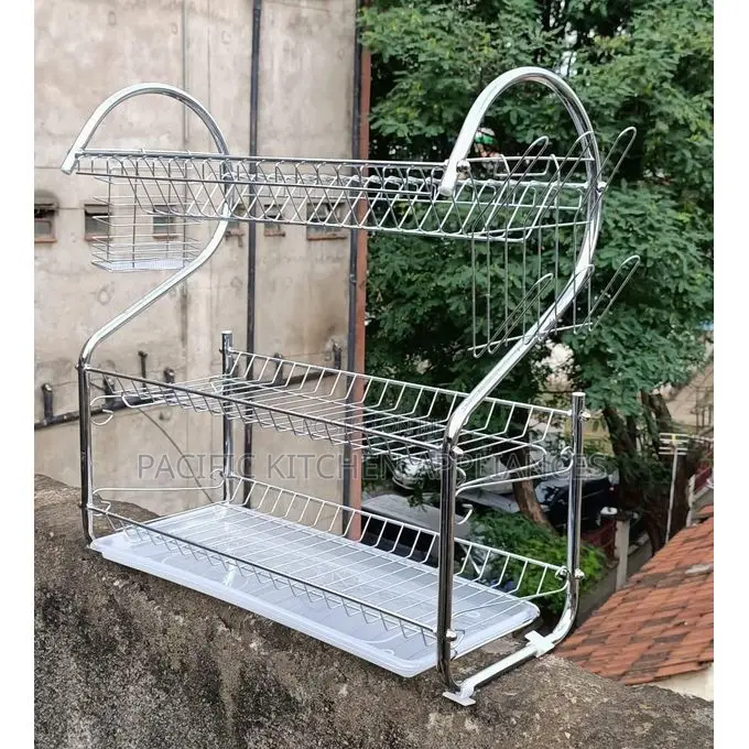 Nunix Metallic 2 Layer/Tier Dishrack - STAINLESS STEEL