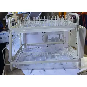 2 Tier Advanced Stainless Steel White Coated Heavy Dishrack