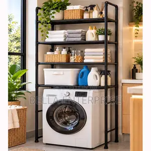 Floor-Standing Clothes RackKeep Your Laundry Area Neat and Organized