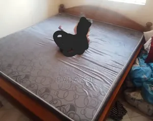 King Size Hardwood Bed and Matress