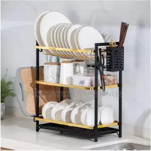 Heavy Duty -3 Tier Metallic Dishrack and Kitchen