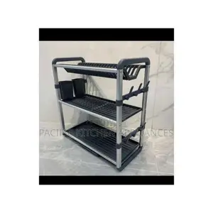 Alluminium 3 Tier Rustproof Heavy Duty Dishrack for Kitchen Counter