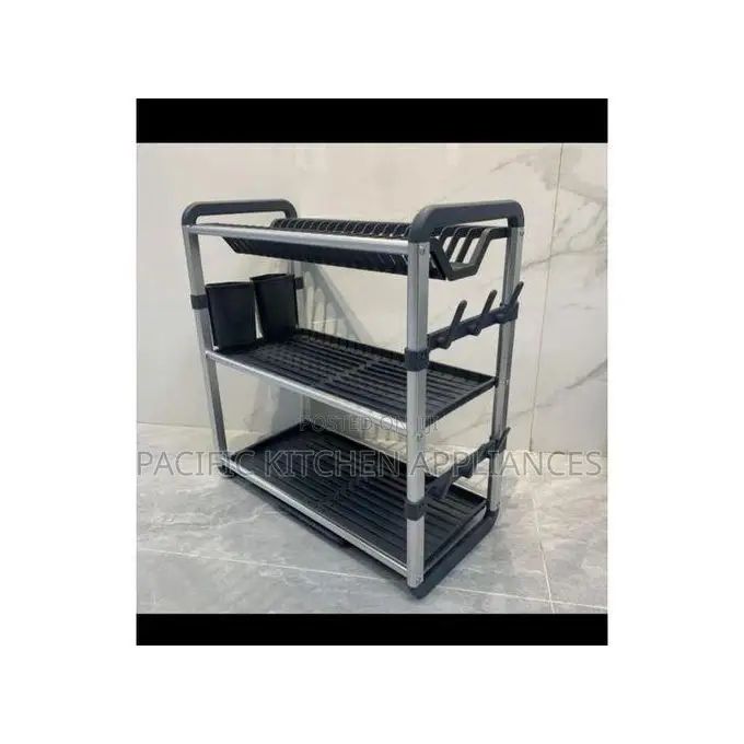 Alluminium 3 Tier Rustproof Heavy Duty Dishrack for Kitchen Counter
