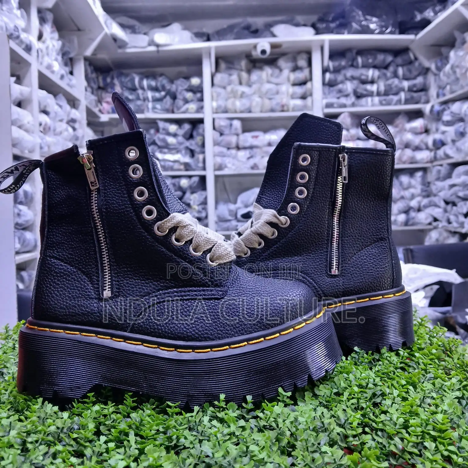 Dr. Martens X Rick Owens 1460 Quad Sole Jumbo Lace Boots,