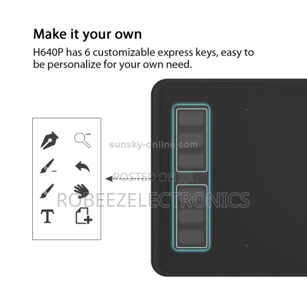 Huion H640p Graphics Pen Tablet Compatible With Mac, PC or Android OS