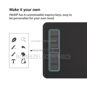 Huion H640p Graphics Pen Tablet Compatible With Mac, PC or Android OS