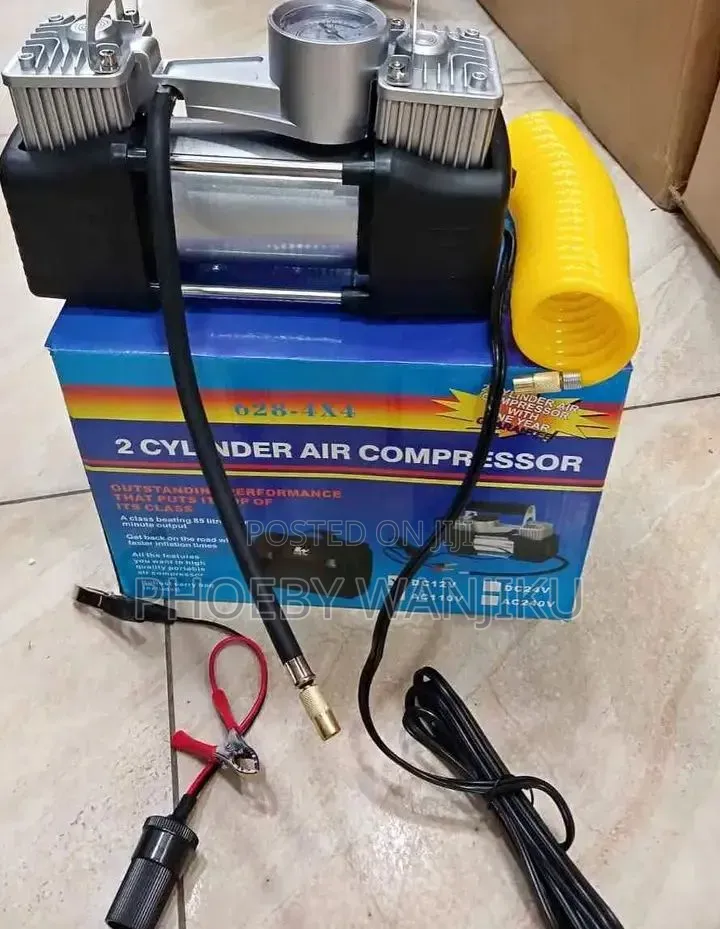 2 Cylinder Air Compressor With Tools Accessories and Storage Case