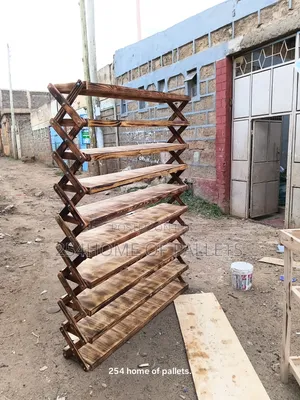 All Brown Rustic 60 Pairs Pallet Shoe Rack