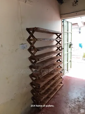 All Brown Rustic 60 Pairs Pallet Shoe Rack