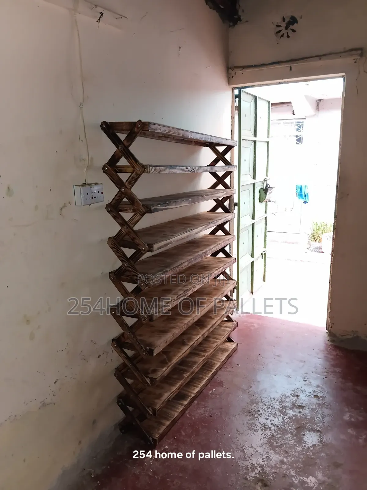 All Brown Rustic 60 Pairs Pallet Shoe Rack