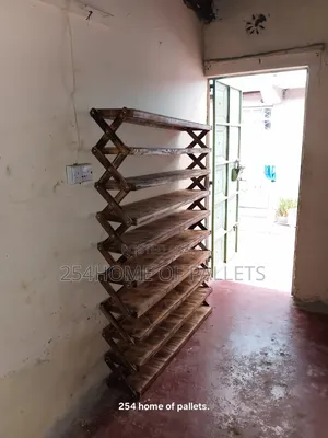 All Brown Rustic 60 Pairs Pallet Shoe Rack