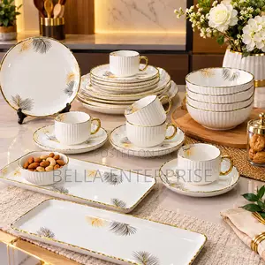 32pcs Elegant European Porcelain Dinner Set