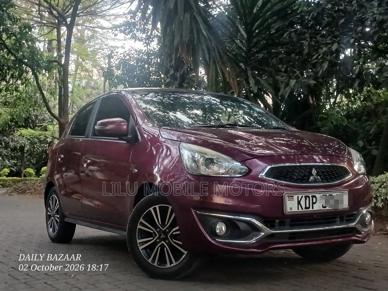 Mitsubishi Mirage 2017 Maroon