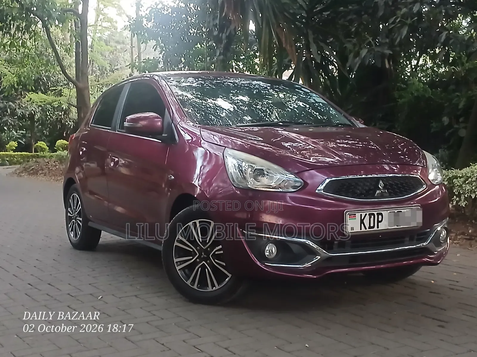 Mitsubishi Mirage 2017 Maroon