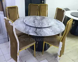 Hot Sale! 6-Seater Dining Set With Round Spinning Table. Free Delivery