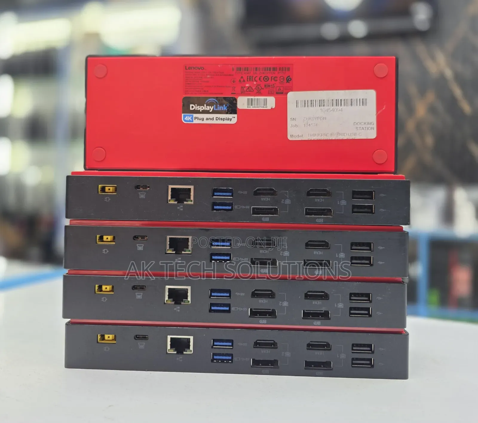 Lenovo Thinkpad Hybrid USB-C 
Docking Station 
Supports 2 Monitors
4k