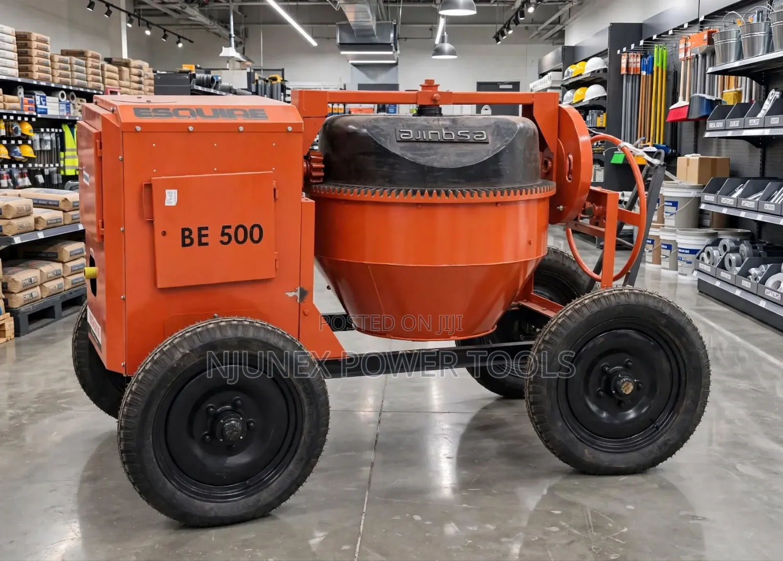 Esquire 500L Indian Concrete Mixer Powered by a Diesel Engine