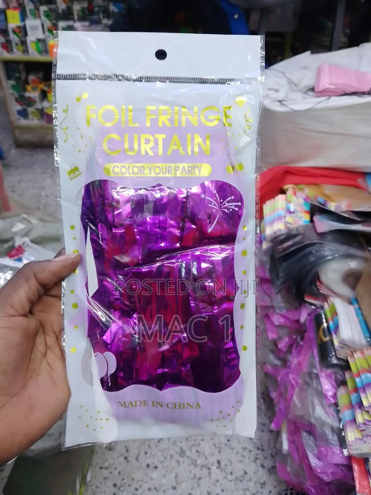 Foil Fringe Party Curtain Assorted Colours