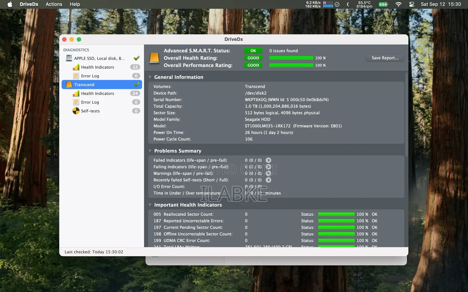 Seagate 1TB Hard Drive - 100% Health (Clean & Tested)