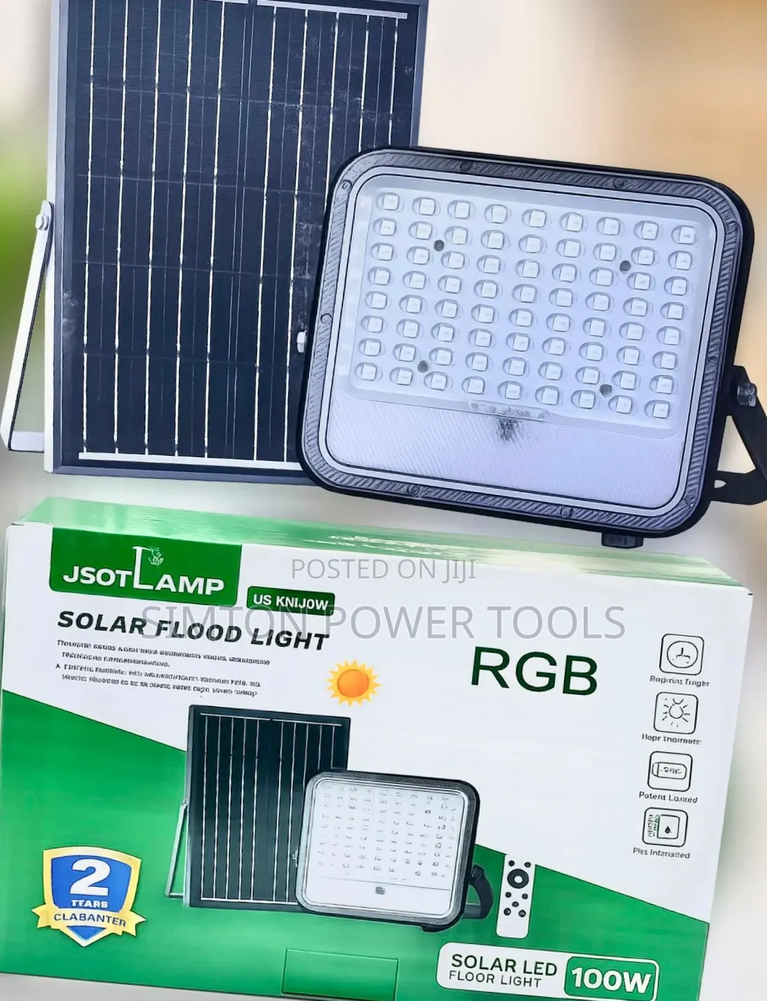 Jsot Lamp 100w RGB Solar Flood Light