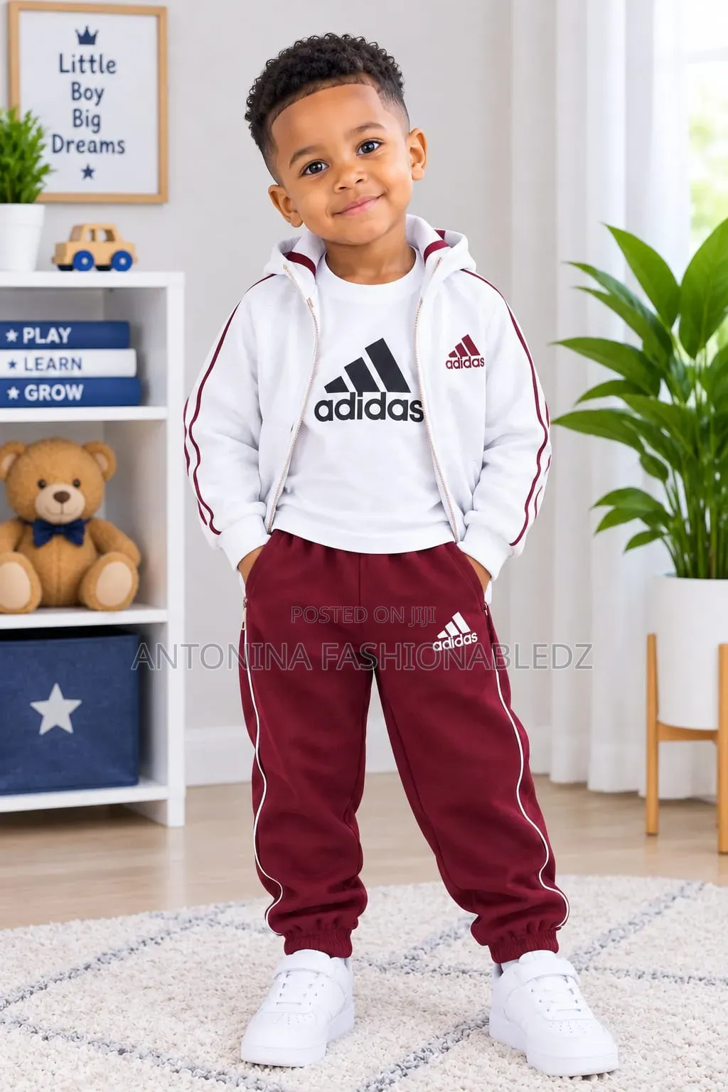 Boys Adidas Tracksuit Set