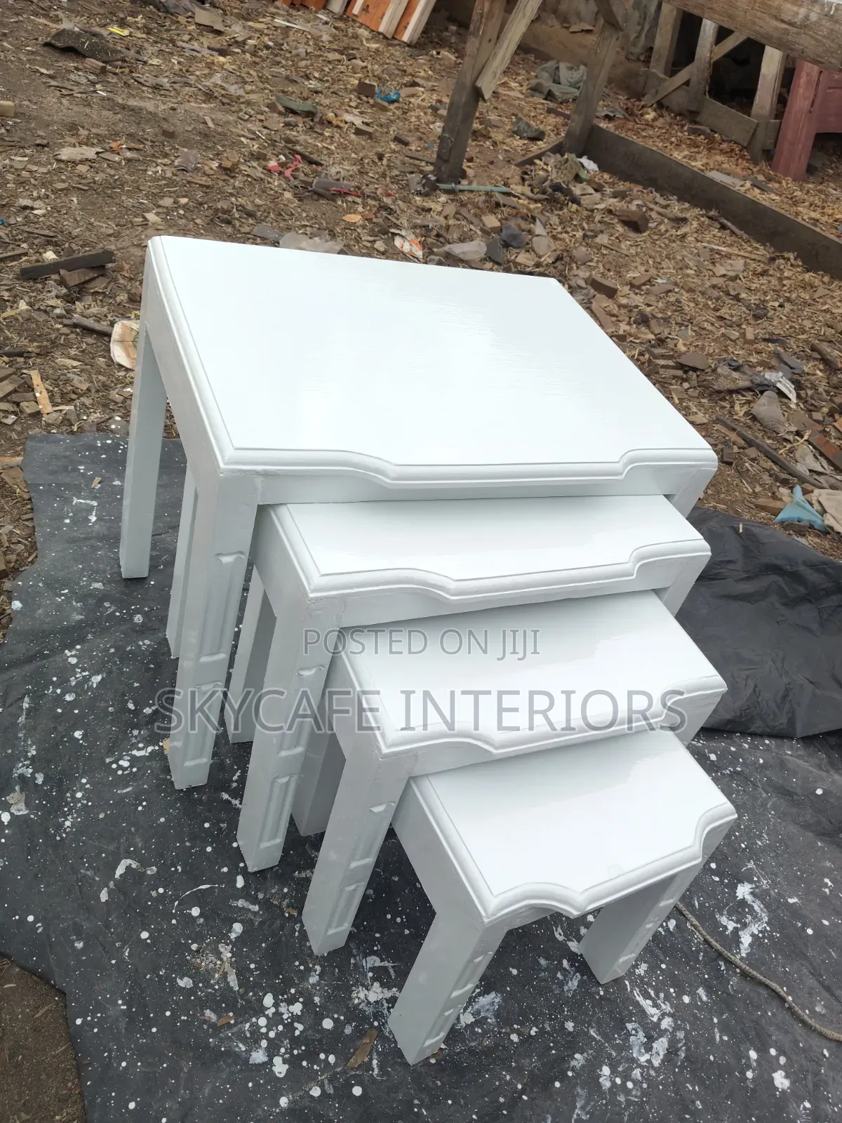 White Nesting Stools
