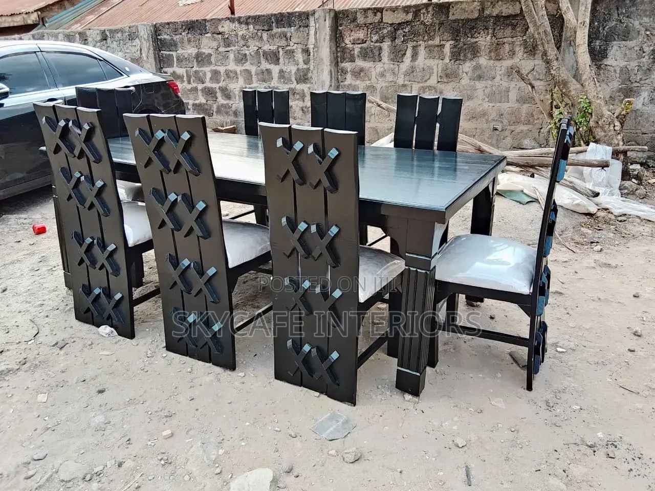 8seater X Design Dinning Table