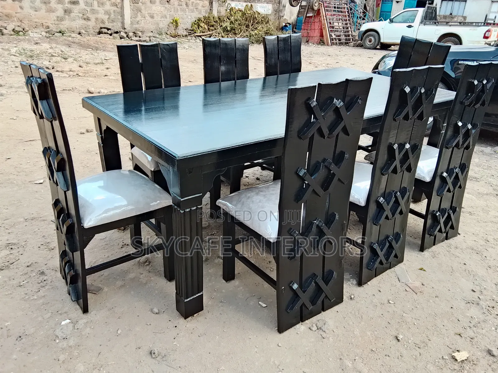 8seater X Design Dinning Table