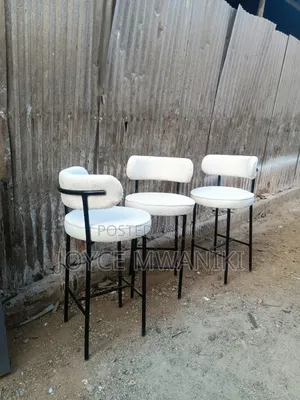 Luxury Modern Kitchen Counter Chairs or Bar Chairs, Black and White