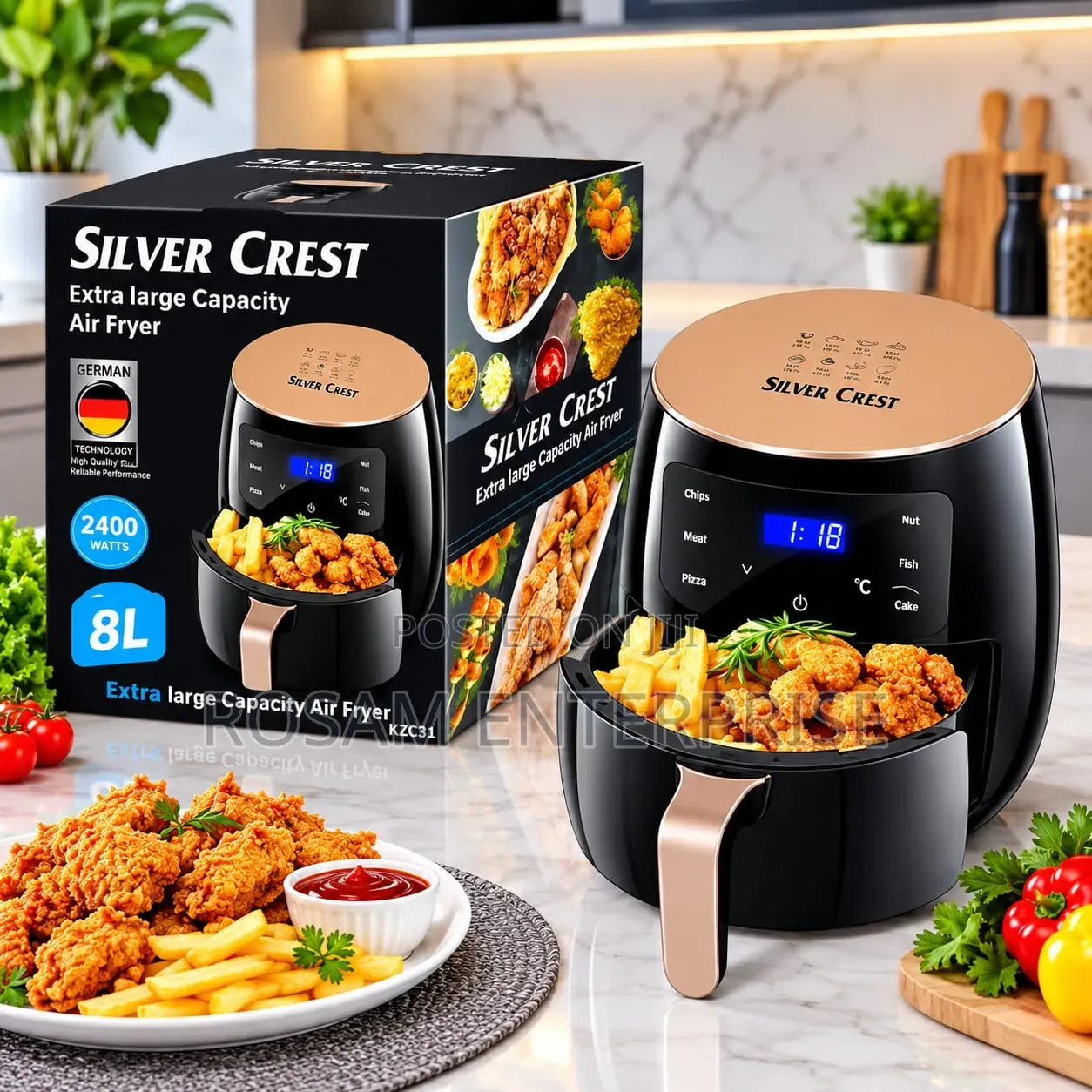 8ltrs Silver Crest Air Fryer