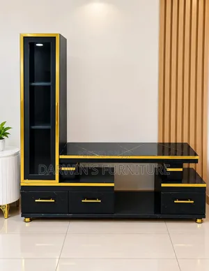 TV Cabinet With Red Lights