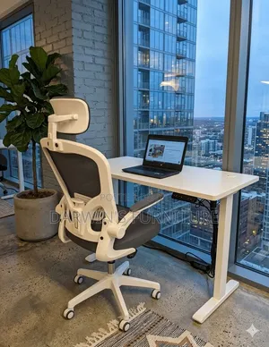Adjustable Electric Standing Table and a Chair