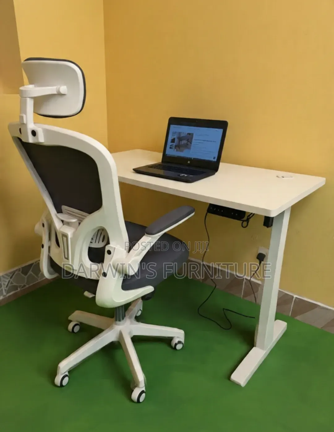 Adjustable Electric Standing Table and a Chair